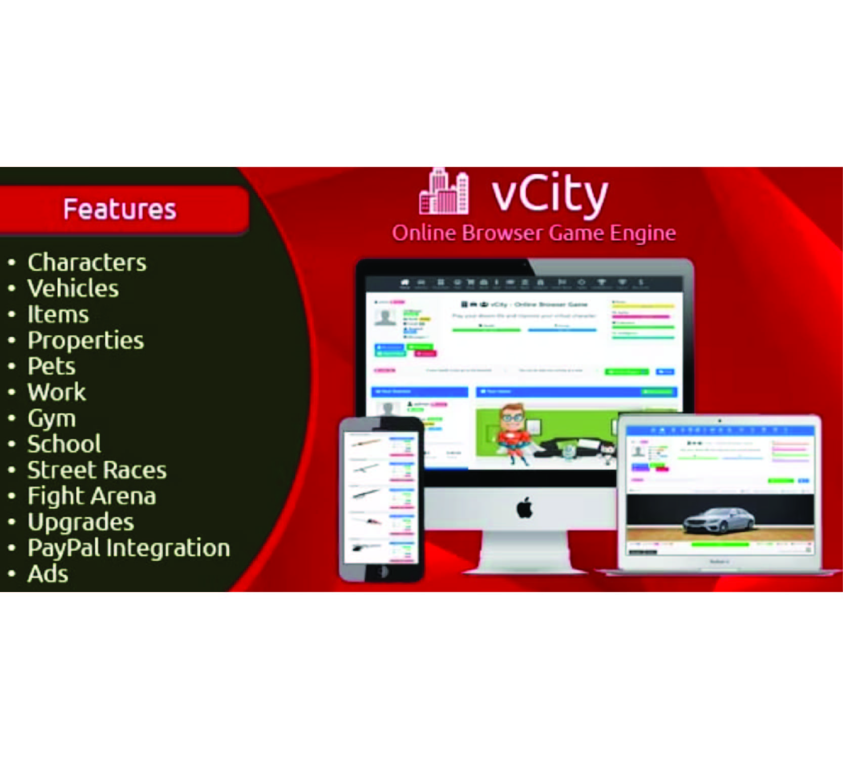 vCity - 在线浏览器游戏